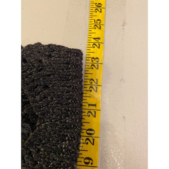Express Black Sparkly Open Knit Crochet Sleeveless Top XL - Picture 7 of 7